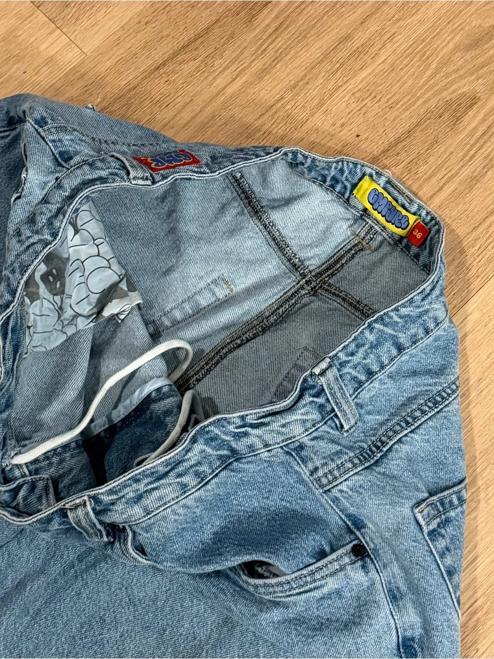 Empyre Loose Fit Relaxed Denim Light Wash Skater Jeans Men’s size 36 Y2K - Picture 5 of 8